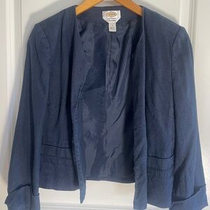 Irish linen Talbot’s jacket — size small — navy